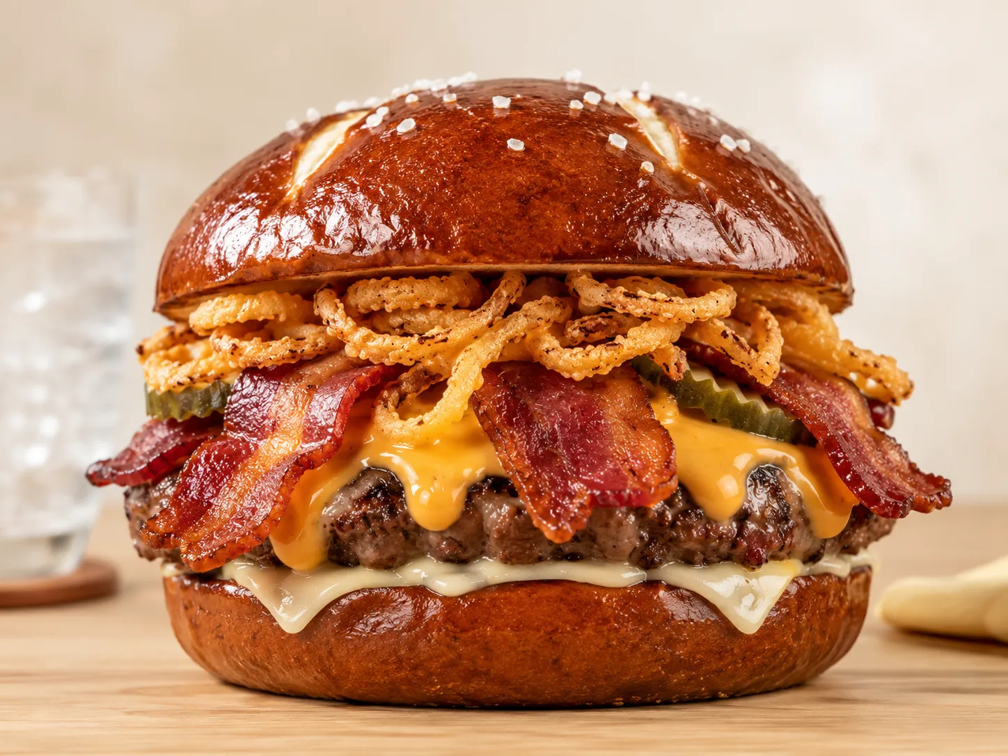 Wendy's Pretzel Bacon Pub Cheeseburger